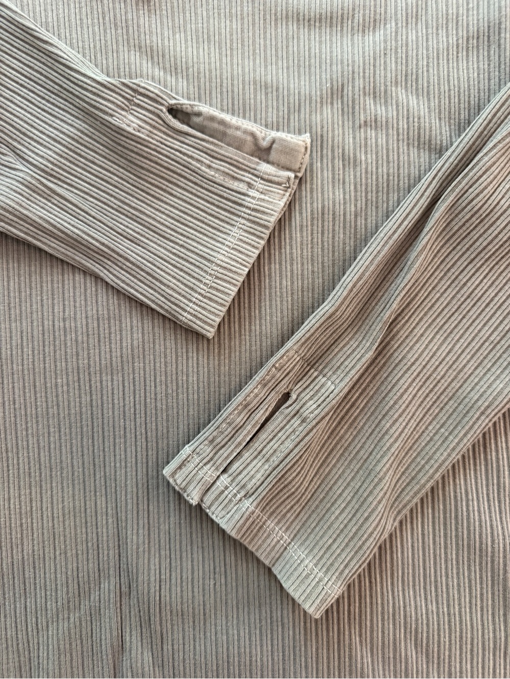 Anthropologie Pilcro Moss Ribbed Henley Long Sleeve Top - Picture 4 of 4